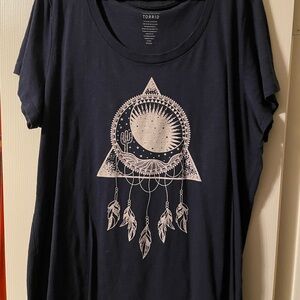 Torrid Navy Graphic Women's Top